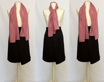 Elegant, pink, rose gold, mallow colour silk scarf / scarves