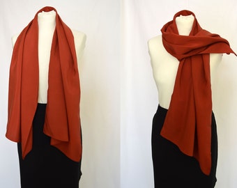 Elegant, claret silk scarf / scarves