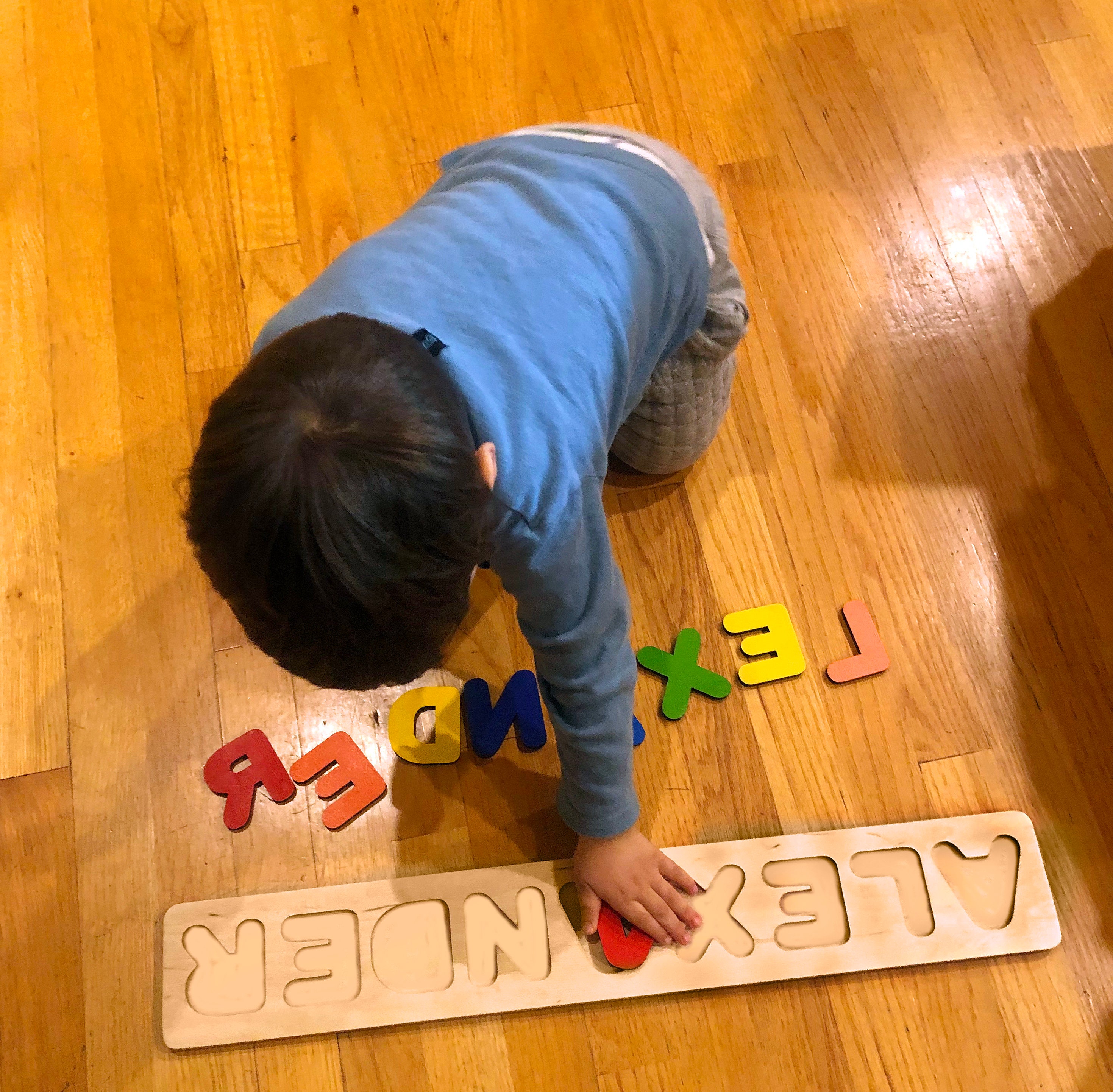 Choose up to 12 Letters Wooden Personalized Name Puzzle ADELINE