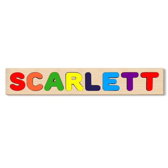 Wooden Personalized Name Puzzle Choose up to 12 Letters