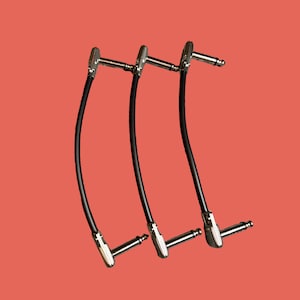 3-Pack of 6&quot; Low-Profile Pedalboard Patch Cables – Handmade with Mogami & SquarePlug