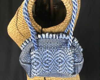 Vintage Chochet Blue Evening Purse
