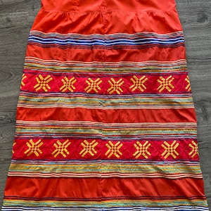 Seminole Indian Patch Work Maxi Skirt