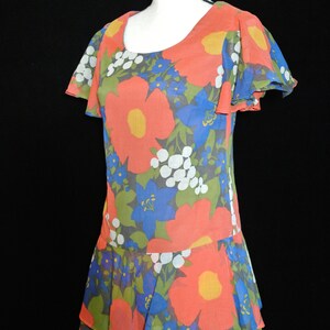 60s Dropped Waist Floral Dress - MOD Dress by Jeune Leique by Cherberg