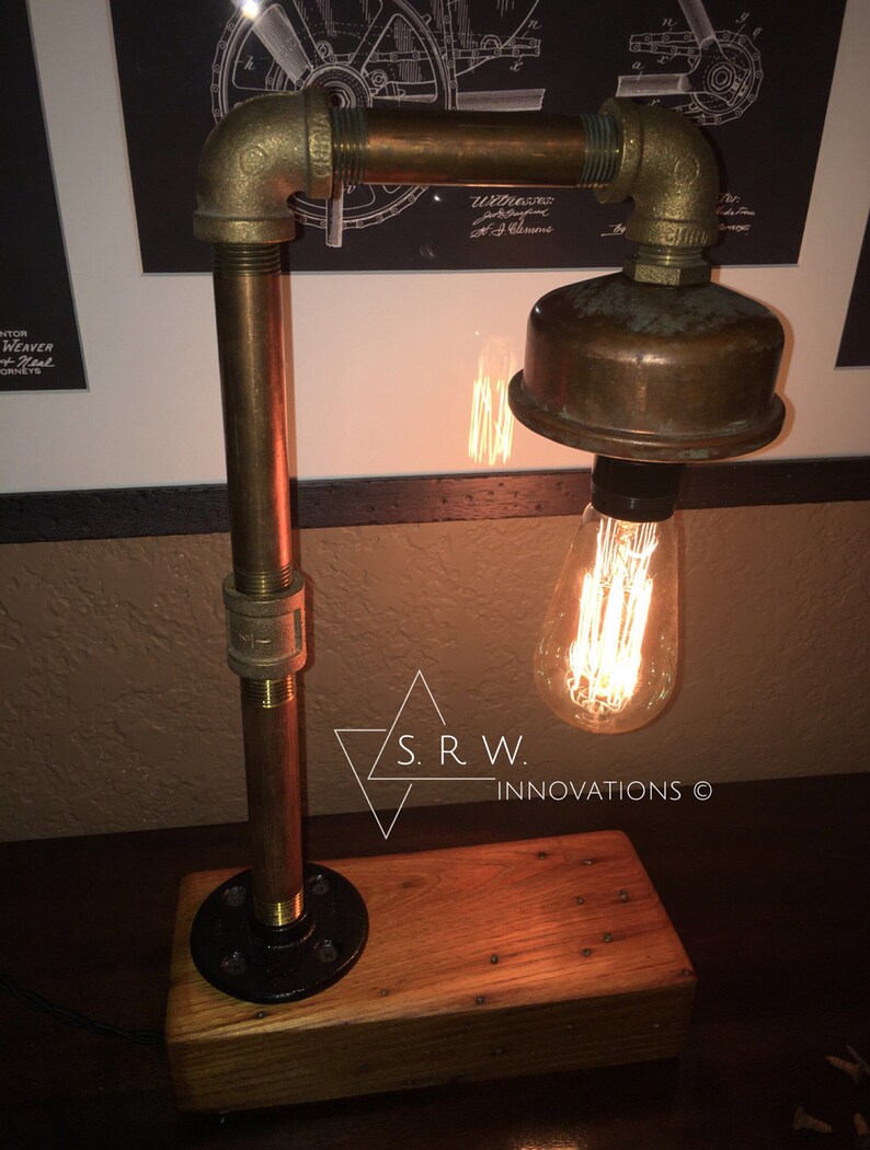 Brass And Copper Industrial Steampunk Desk Lamp Steam Punk Lighting Retro