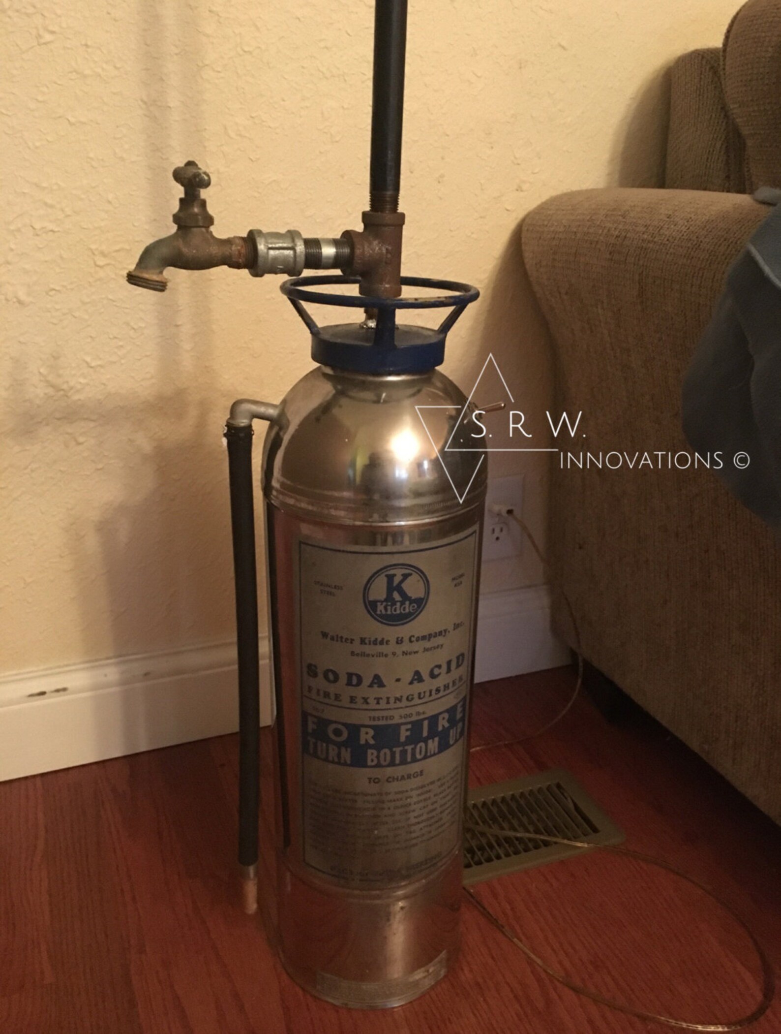 Unique Creative Steampunk Fire Extinguisher Floor Lamp Etsy