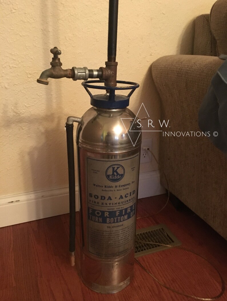 Unique Creative Steampunk Fire Extinguisher Floor Lamp Steam Punk Lighting Edison Bulb Industrial Get It Now