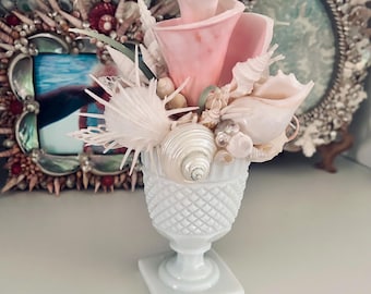 Seashell Bouquet Arrangement for home and coastal decor, weddings, interior design, birthday, get well, remembrance, gift and more