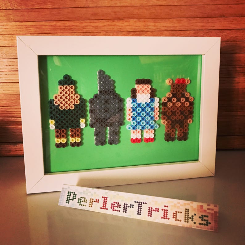 Wizard of Oz Minimalism Pixel Art Geek Framed Artwork 8 Bit Etsy
