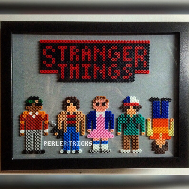 Stranger Things 8 Bit Perler Bead Geekery Hama Beads Home Etsy