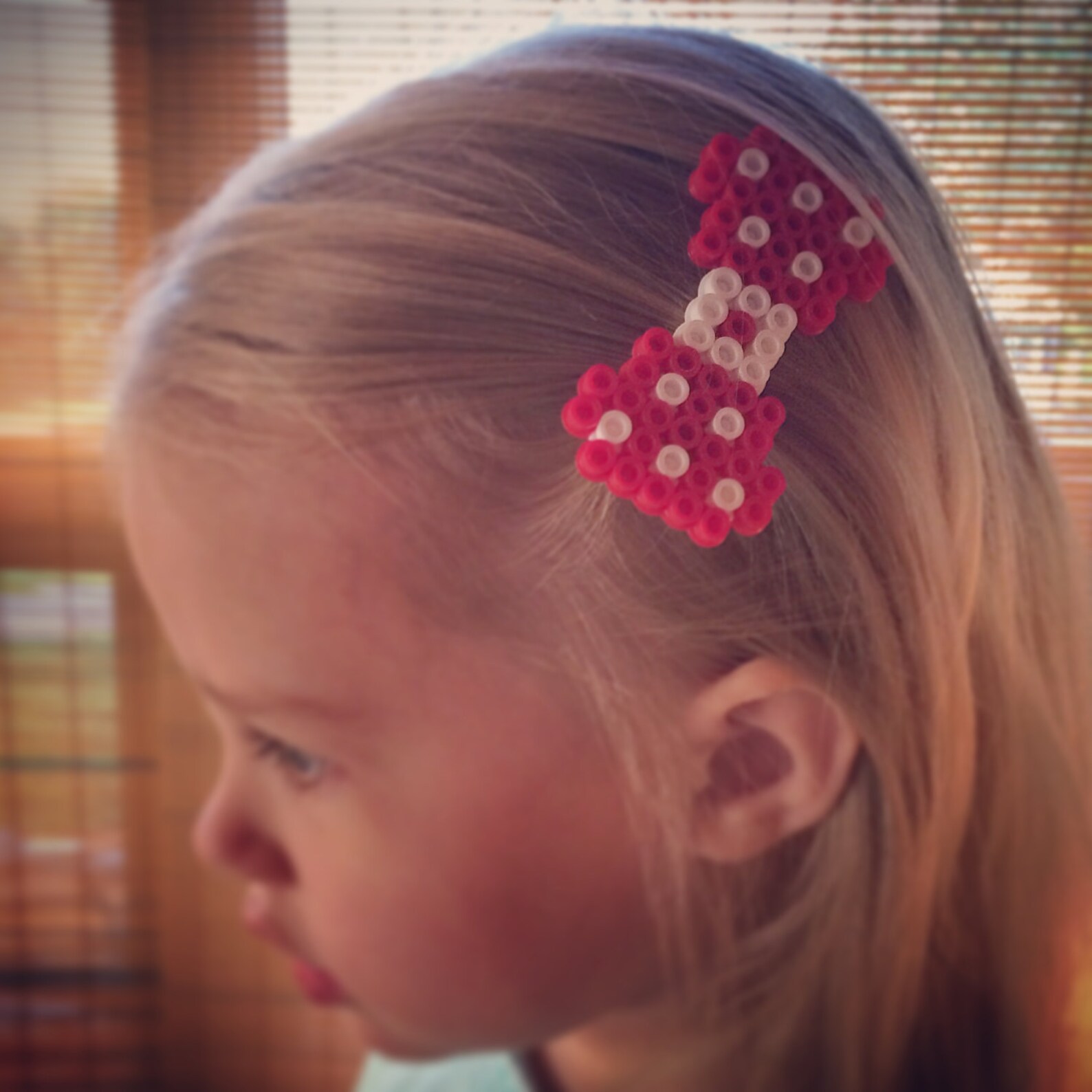 8 Bit Pixel Art Perler Bead Hair Clip Perlers Geek Bow Hairbow Hama