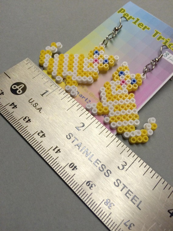 Chats Mignons Mini Perler Bead Boucles Doreilles Perles Etsy Canada