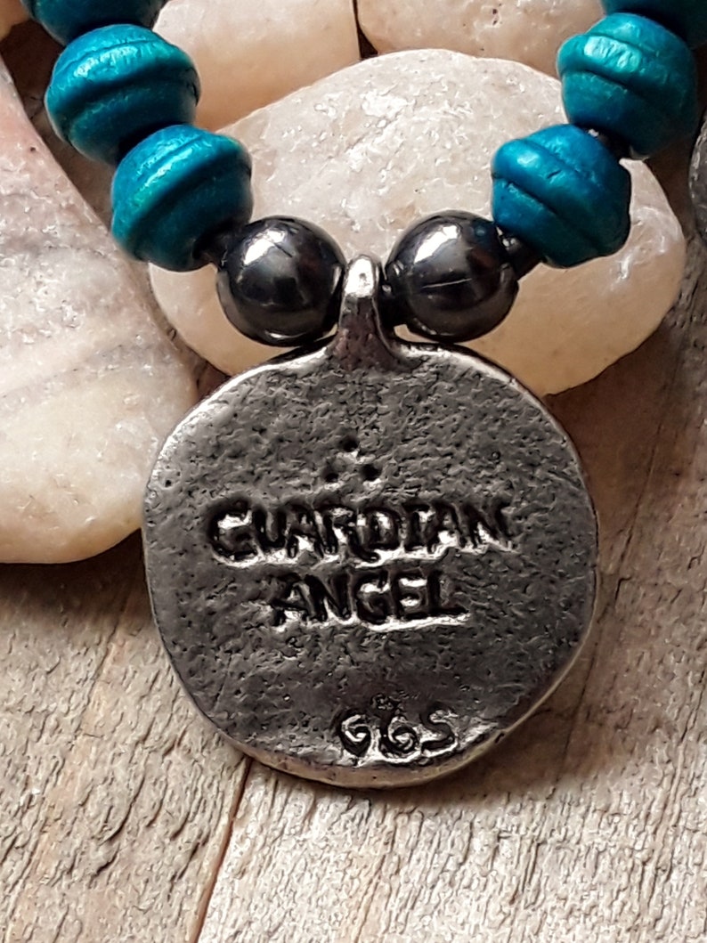 Guardian Angel Necklace Angel Boho Leather Gifts for Her