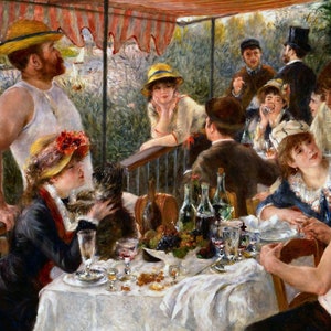 Luncheon of the Boating Party - Vintage Renoir Painting, Print Reproduction Poster Wall Art Print, Home Decor Living Room Bedroom A3 A4 A5