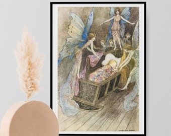 Warwick Goble Book Of Fairy Poetry Classic Painting Photo Poster Art Print Gift - Fairies