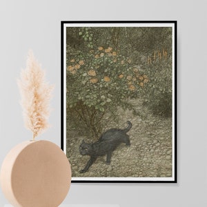 Arthur Rackham, Hänsel und Grethel 1907 Tomasso die Katze- Malerei, Poster, Druck, Kunst Geschenk Home Wall Decor Fantasy