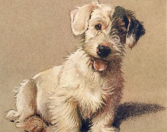 Cecil Aldin Dog Print - Vintage Terrier Reproduction Poster, A Dozen Dogs Animal Wall Art Home Decor Canine