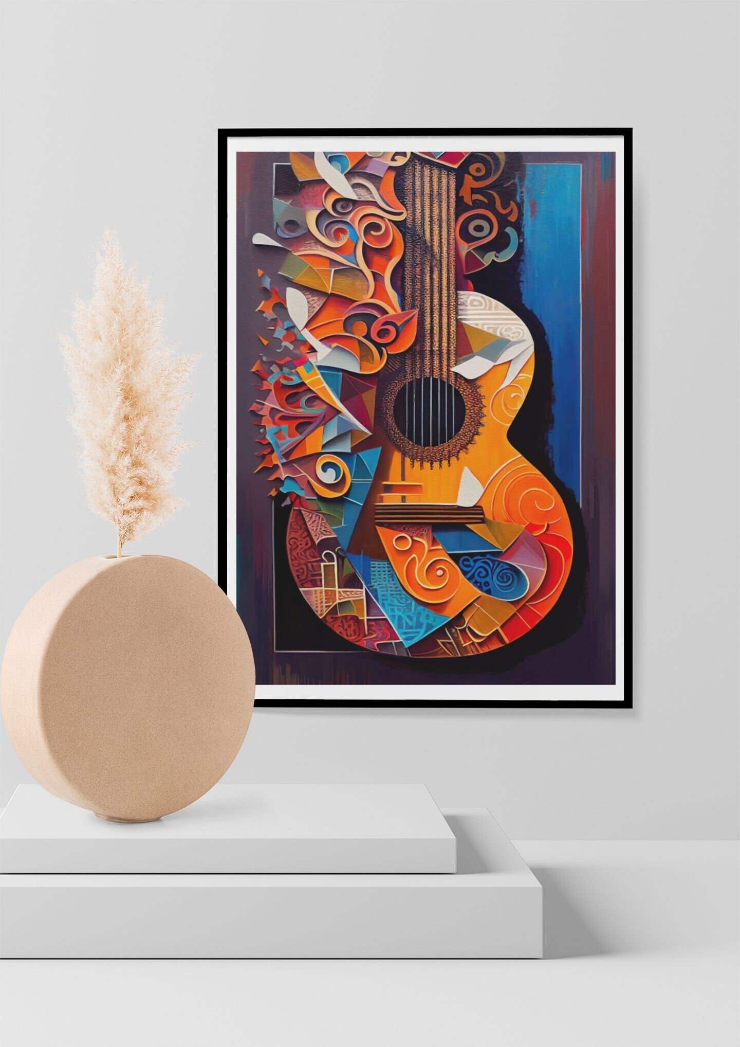 アート・デザイン・音楽 Root's MUSIC STUDY Jazz Guitar Course Abstract Guitar, Painting, Music Instrument, Watercolor