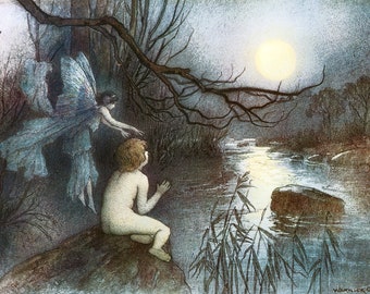 Warwick Goble Water Babies 1910 Classic Painting Photo Poster Art Print Gift - Fairies