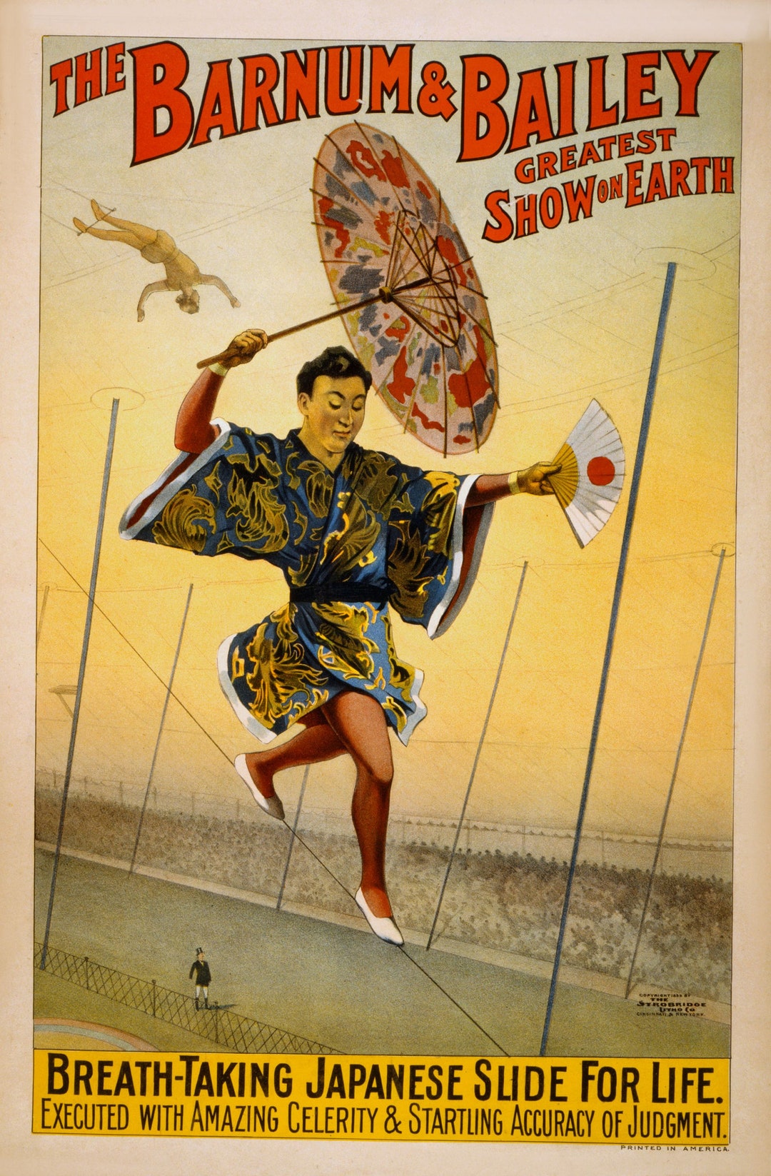 Vintage Japanese Circus Poster Print, Retro Circus Advert Barnum Bailey ...