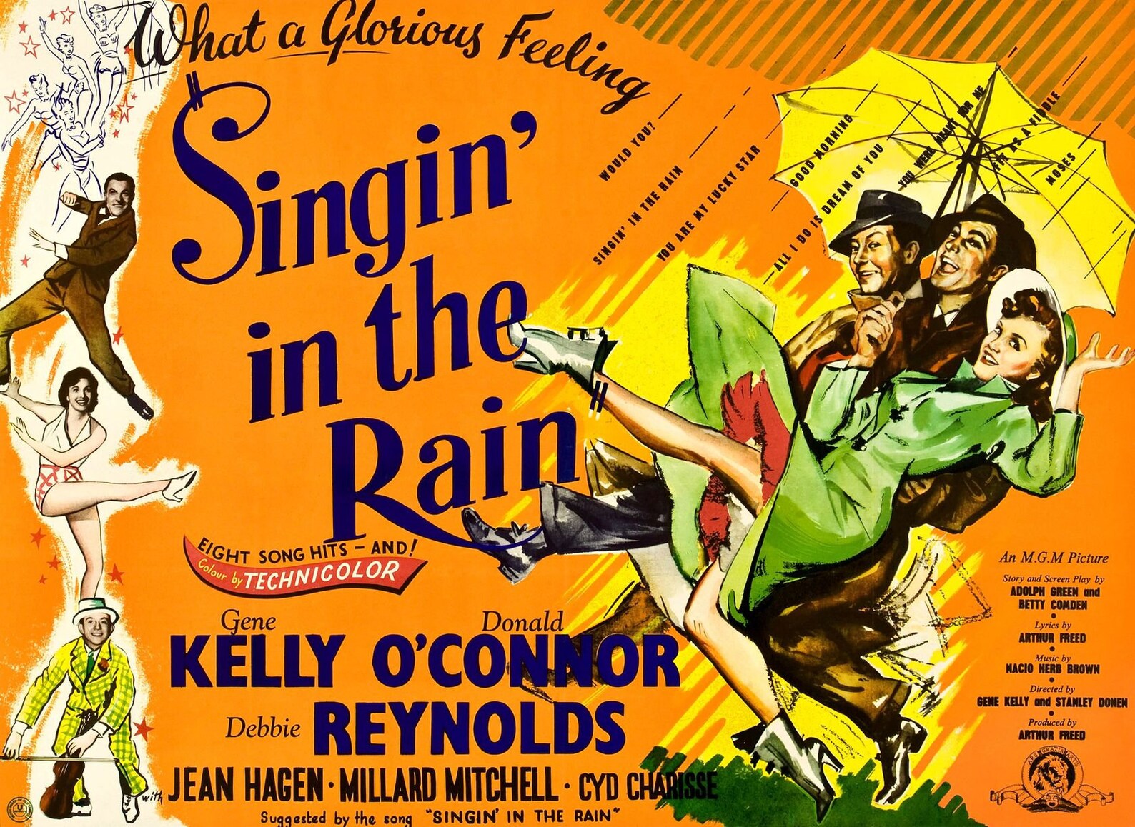 Singing In The Rain Vintage 1952 Movie Film Poster Reprint Art Etsy