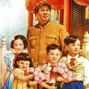Póster de propaganda china vintage, hijos del presidente Mao, impresión artística para pared, decoración del hogar, tamaño A3/A4.