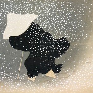 Schnee von Momoyogusa Kamisaka Sekka Vintage japanische Kunst, japanischer Kunstdruck, Wand Kunst Poster Print Home Decor A3 A4