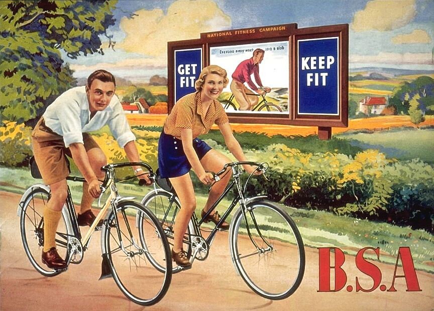 Vintage BSA Bicycle Poster Cycle Retro 