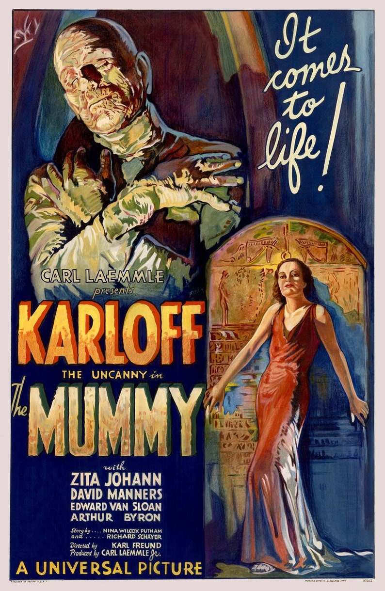 The Mummy Vintage Boris Karloff Movie Poster