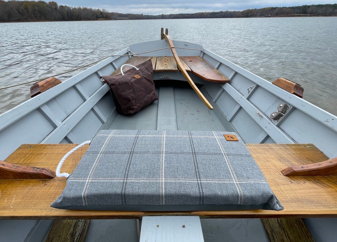 Boat Cushion Plaid Traditional Sailboat Canoe Rowboat Etsy