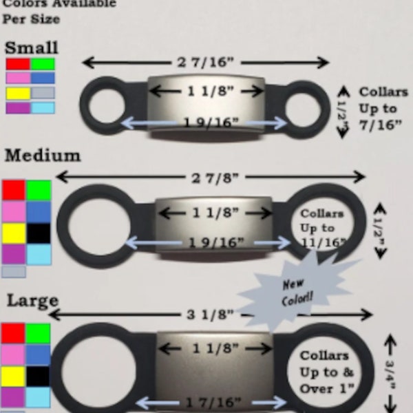 Dog ID Quiet Tag and bands. Silicone & Stainless Slides On, Personalized, Lays Flat, Silent! Made by an animal loving retired Soldier.