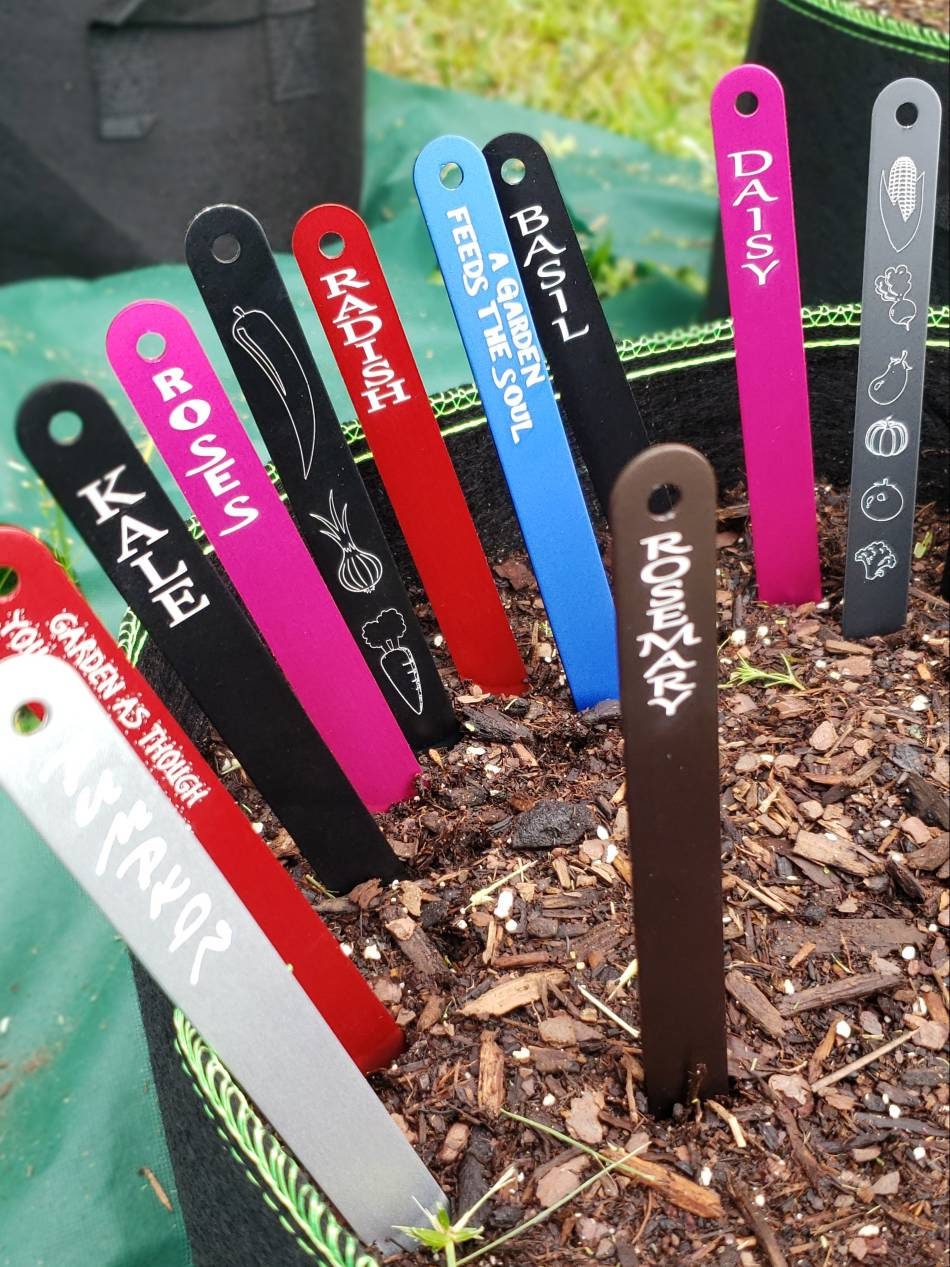 Garden Plant Name Stakes for Plant Identification Personalized Etsy