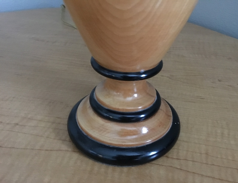 Vintage Maple Wood Table Lamp Shade not incl.
