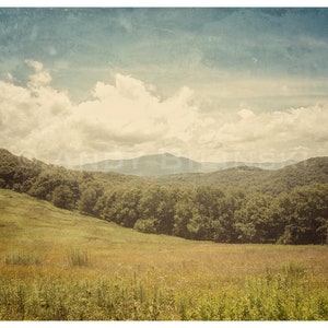 Blowing Rock North Carolina print / Blue Ridge Parkway Vintage style photograph / Distressed style wall print / NC Landscape
