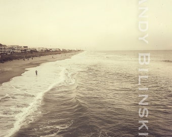 Kure Beach / Carolina Beach / Wilmington, North Carolina print / Beach  Photograph / Vintage Style wall art