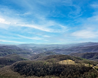 Blowing Rock, North Carolina Print / NC Mountains Photograph / long range View