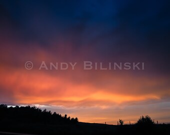 Blue Ridge Parkway Sunset Print / North Carolina Landscape Print / North Carolina wall decor