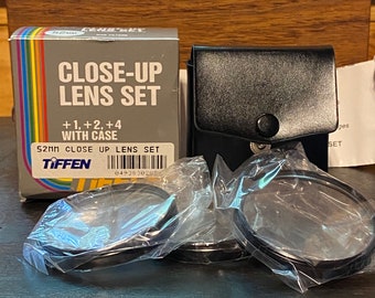 Tiffen 52mm close up lens set new / Tiffen lens filters / New old stock