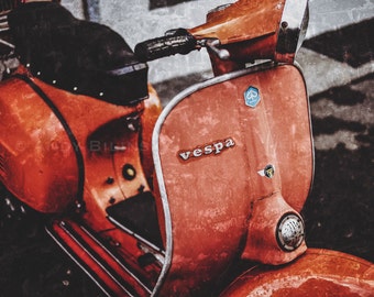 Vespa wall print / Vintage style vespa photograph /  Vespa wall decor