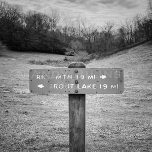 North Carolina Mountains Print / Blowing Rock Wall Decor Photograph / Blue Ridge Parkway print / Square wall art