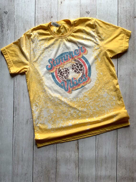 Summer Vibes Bleached T-shirt Bleached 