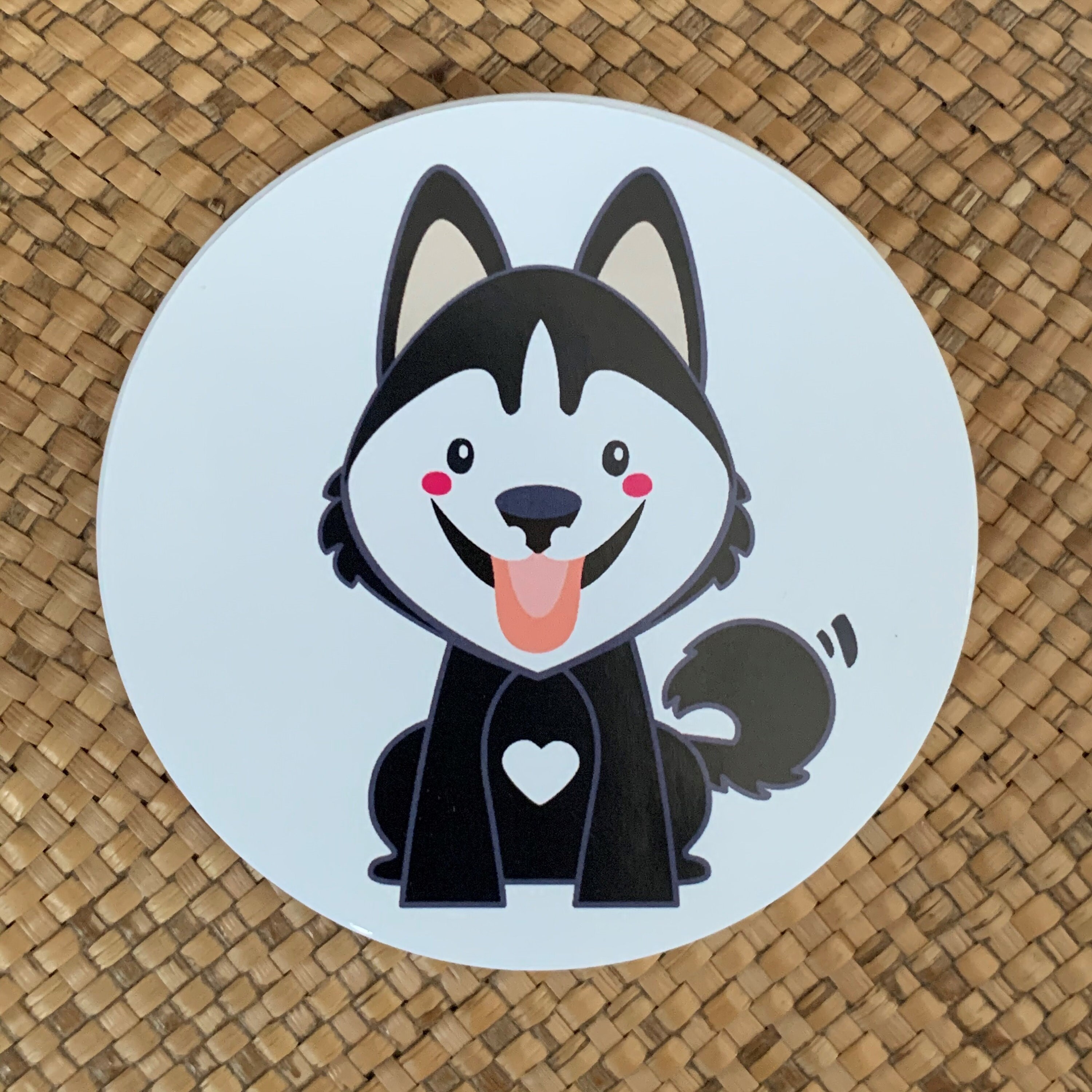 Dogs coasters set of 4 ceramic personalized Etsy