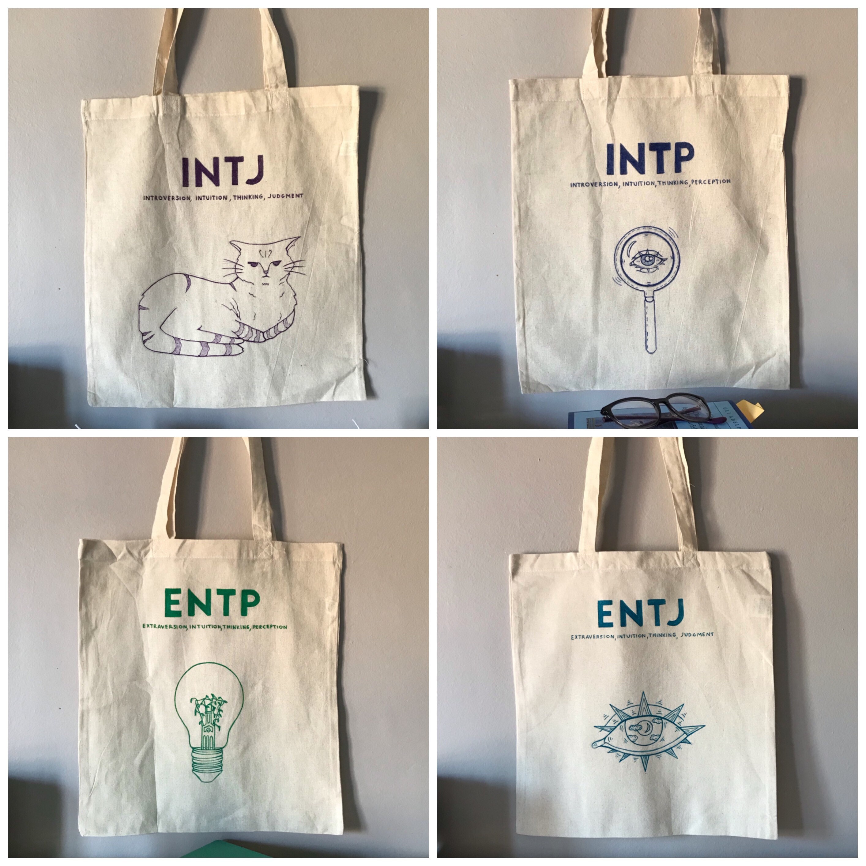Handmade Totebag Intj Intp Entj Entp Etsy Handmade Totebag Intj Intp Entj Entp Etsy