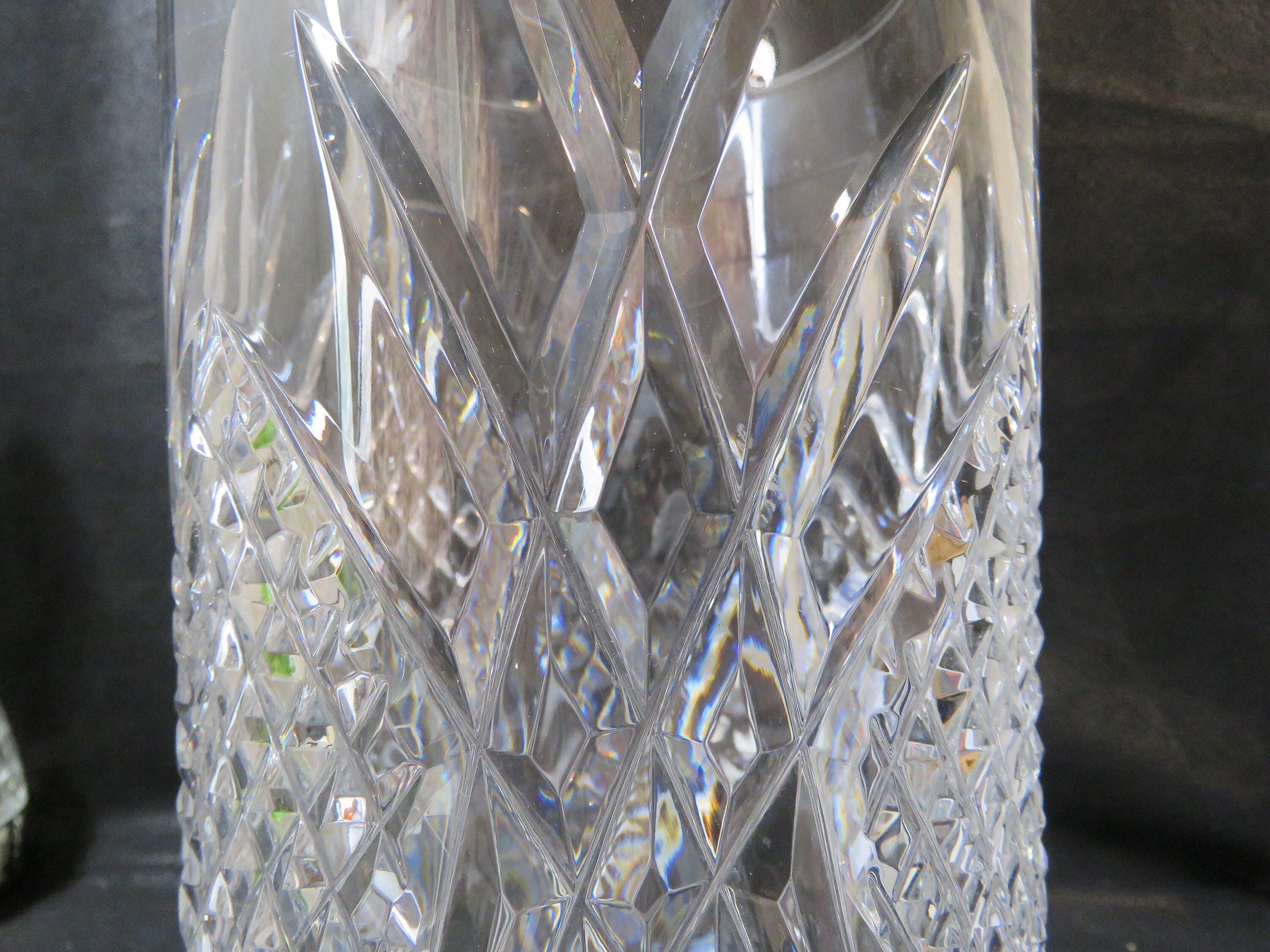 Astral Full Lead Hand Made Crystal Vase Made in Korea 12 Tall 5 1/4