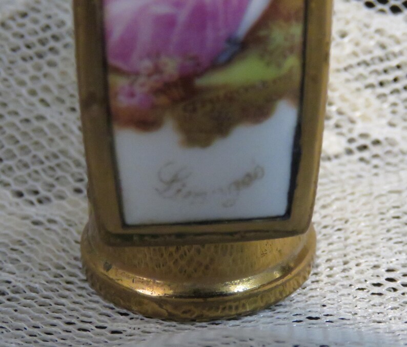 Vintage Limoges Powder Compact and Mirrored Lipstick Holder Etsy