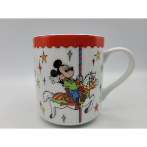 Walt Disney World/Disneyland 8 oz. Ceramic Carousel Mug-Mickey, Minnie, Donald
