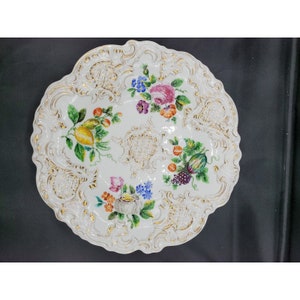 Antique 1930&#39;s Germany Hand Painted  Rare Meissen Porcelain Platter Signed 27cm