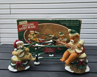 ミスタークリスマス　デュエリング　バンジョー　ベアーズ　Mr.Christmas Vintage Mr. Christmas Dueling Banjo Bears Holiday Jamboree