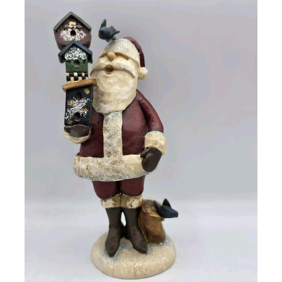 Vintage Christmas Old World Santa Claus Holiday Figurine Decor 8" - Etsy