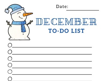 Holiday to Do List - Etsy